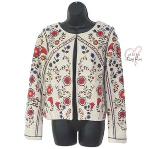 Kirian Embroidered Crop Jacket (Maeve for Anthropologie)